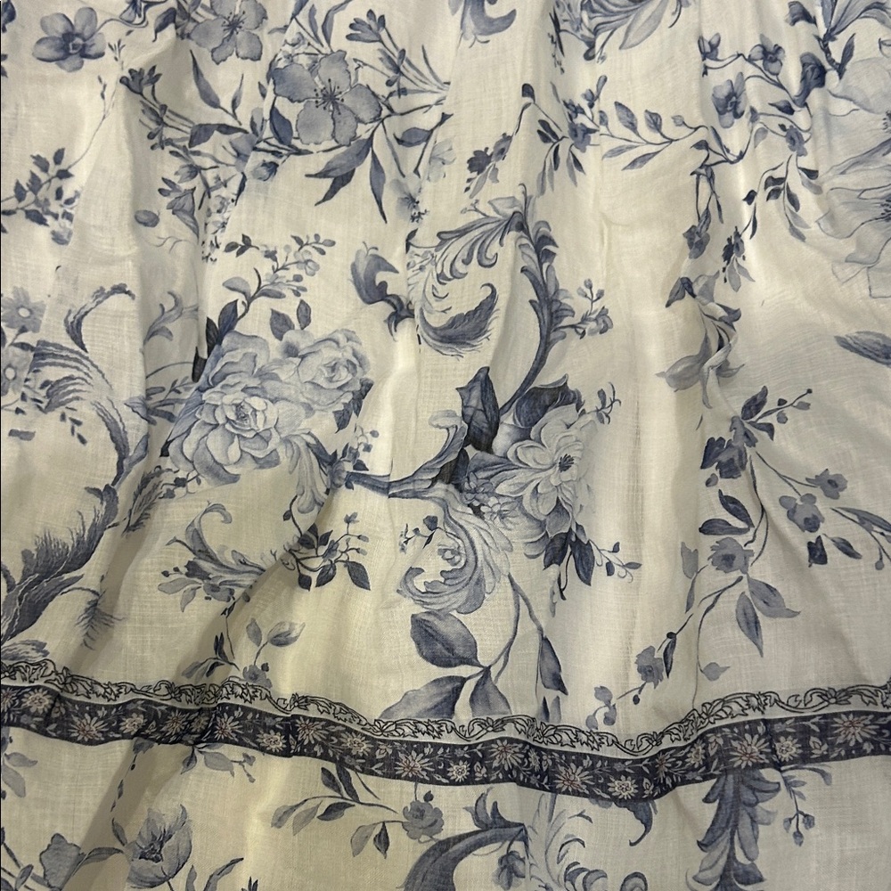 Calypso St. Barth Blue and Cream Floral Maxi Skirt - Picture 5 of 6